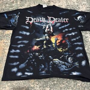 Vintage 90s Frank Frazetta Death Dealer AOP T Shirt XL Wild Oats Single Stitch